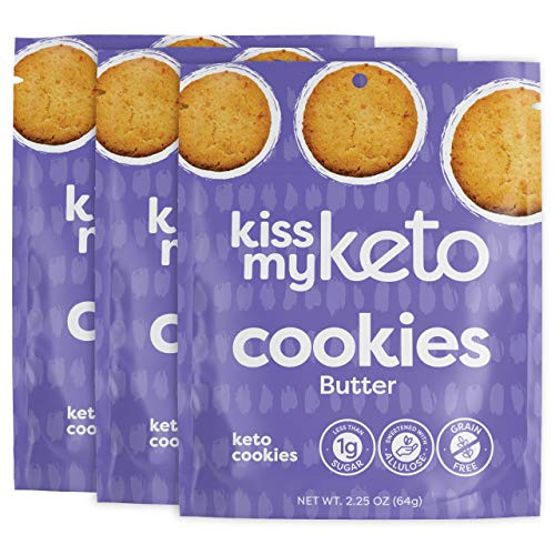 Kiss My Keto Cookies  Low Carb Cookies  3g Net   No Sugar Alcohol  Vanilla Butter Cookie  Keto Cookies and Snacks  Low Calorie  No Added Sugar  and  Packed with Protein  3 Packs