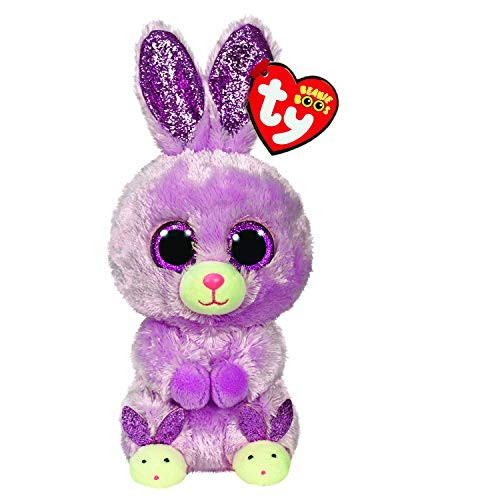 Ty Beanie Boo Fuzzy - Purple Easter Bunny  6 inch