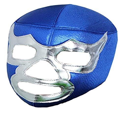 Children's Kids Blue Demon Youth Lucha Libre Wrestling Mask - Luchador Mask for Kids Handmade in Mexico by Skilled artisans. Blue Demon Costume Wrestler Wrestling Lucha Libre mask