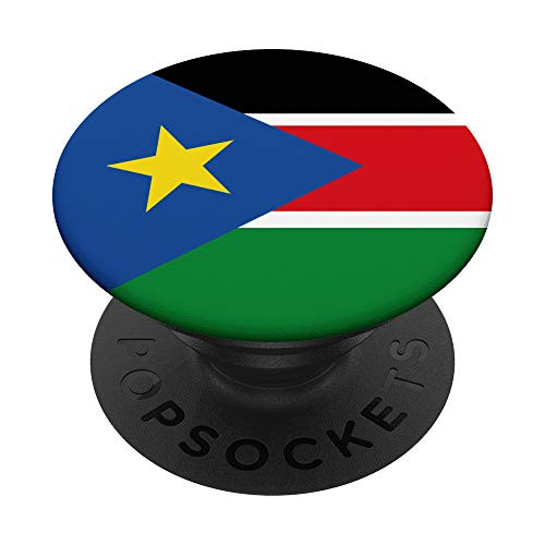 South Sudan Flag PopSockets PopGrip  Swappable Grip for Phones  and  Tablets