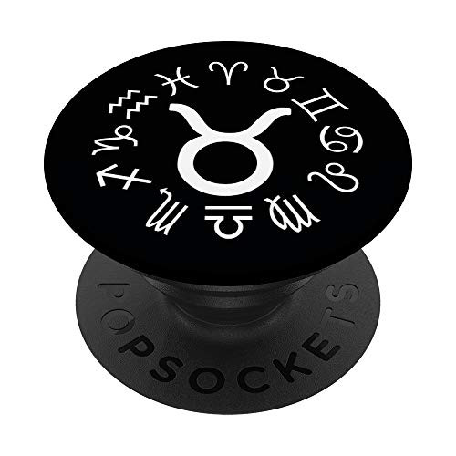 Zodiac Sign Astrological Symbol - Taurus PopSockets PopGrip  Swappable Grip for Phones  and  Tablets
