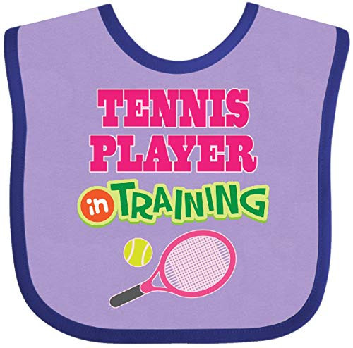 Inktastic Future Tennis Player in Training Baby Bib Lavender and Purple Inktastic Future Tennis Player in Training Baby Bib Lavender and Purple