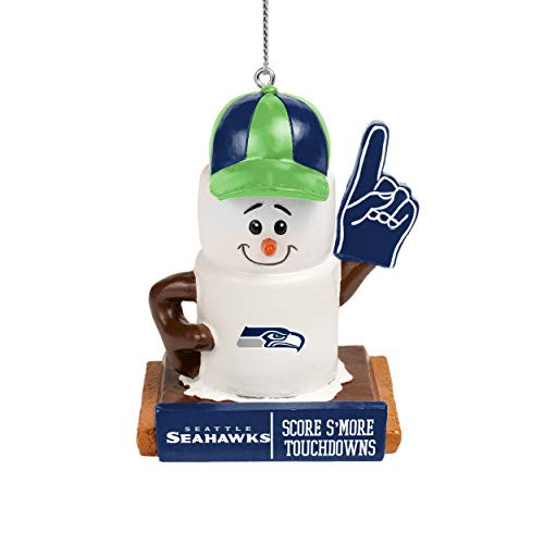 FOCO NFL Seattle Seahawks Holiday Hanging Tree Smores OrnamentHoliday Hanging Tree Smores Ornament  Team Color  One Size