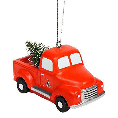 FOCO NFL Cleveland Browns Team Logo Holiday Christmas Resin Truck with Tree OrnamentTeam Logo Holiday Christmas Resin Truck with Tree Ornament  Team Color  One Size
