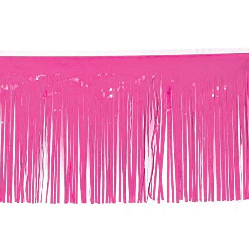 TCDesignerProducts Pink Vinyl Fringe  15 Inches x 10 Feet  Parade Float Decoration