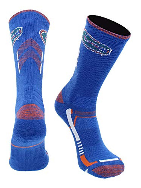 TCK Florida Gators Champion Crew Socks Blue Orange Large TCK Florida Gators Champion Crew Socks Blue Orange Large