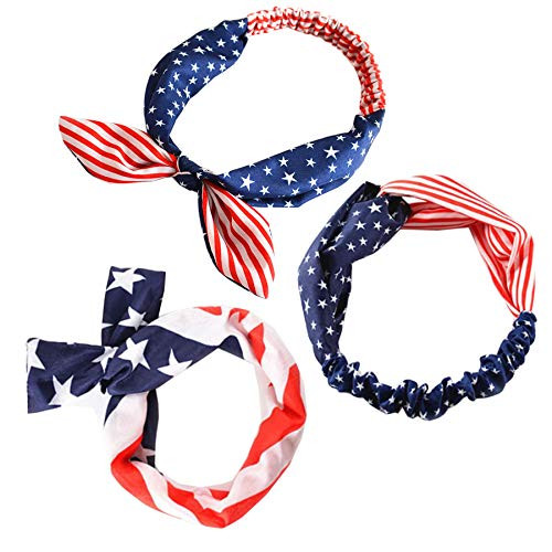 ZCYYYS Women Elastic Flag Headband with Bow Hair Band for 4th of July Headbands Head Wrap Hair Accessories TS2020 3pcs Set ZCYYYS Women Elastic Flag Headband with Bow Hair Band for 4th of July Headbands Head Wrap Hair Accessories TS2020 3pcs Set