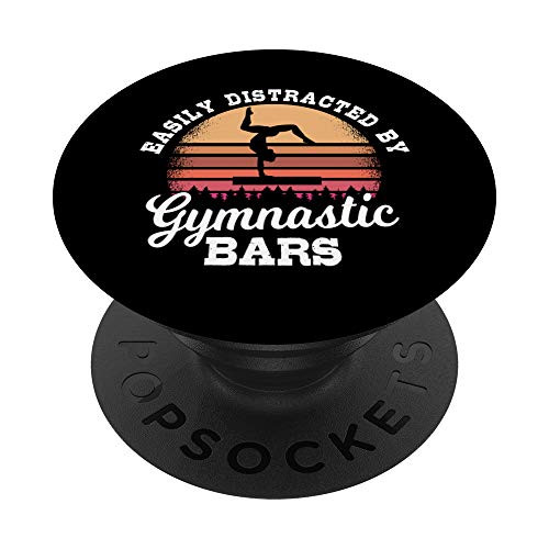Easily Distracted By Gymnastic Bars Gymnast Gift Gymnastic PopSockets Grip and Stand for Phones and Tablets
