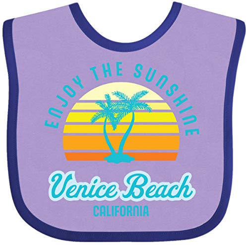 Inktastic Summer Enjoy The Sunshine Venice Baby Bib Lavender and Purple 3a828
