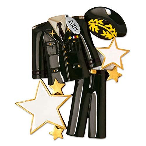US Army Ornament - Army Christmas Ornaments - Dress Greens Uniform - Easy to Personalize at Home - 2021 Comes in an Organza Gift Bag so It's Ready to give US Army Ornament - Army Christmas Ornaments - Dress Greens Uniform - Easy to Personalize at Home - 2021 Comes in an Organza Gift Bag so It's Ready to give
