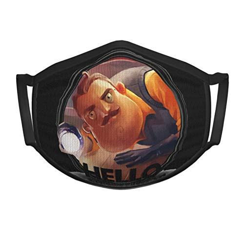 Hello- Neighbor Kids Face Mask Soft Comfortable Dustproof Facedust Reusable Balaclava Black