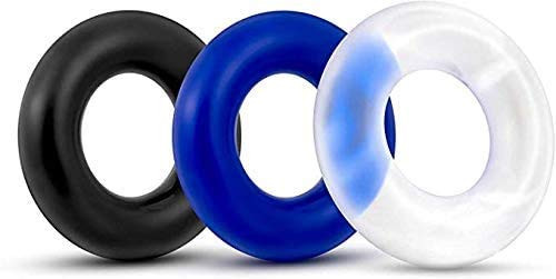 SOCOAT Exercise Silicone Bands Ring 3pcs Mix Colour LGH