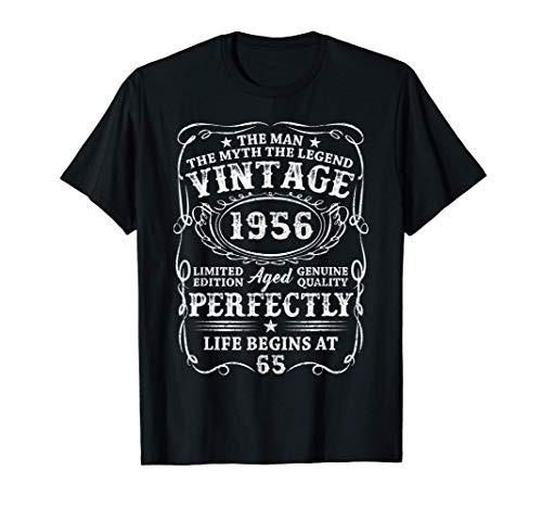 Mens 65 Years Old Gift Vintage 1956 Man Myth Legend 65th Birthday T-Shirt
