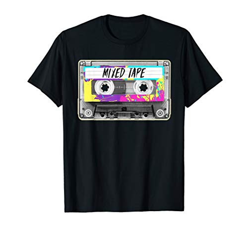 80s Paint splash Cassette Tape Vintage Mix tape T-Shirt