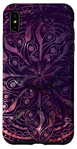 iPhone XS Max Galaxy Cosmos Mandala Purple colorful Phone Case