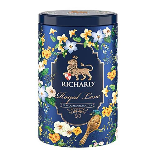 RICHARD Royal Love  Flavoured Loose Leaf Black Tea  Tin 80g 2.8oz  Blue