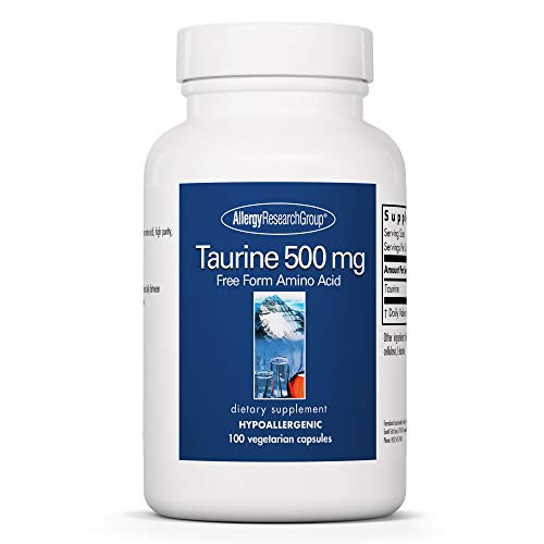 Allergy Research Group - Taurine 500 mg - Energy Cardiovascular Support - 100 Vegetarian Capsules Allergy Research Group - Taurine 500 mg - Energy Cardiovascular Support - 100 Vegetarian Capsules