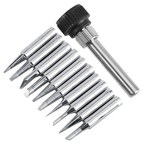 10 x Soldering Iron Tips 900M-T Solder Screwdriver Iron Tip for Soldering Station Tool(Soldering Tips + Sleeve)
