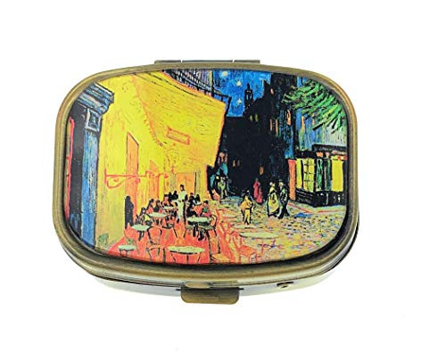 Value Arts Van Gogh Cafe Terrace at Night Pill Box Brass and Glass 2.25 Inches Long Value Arts Van Gogh Cafe Terrace at Night Pill Box Brass and Glass 2.25 Inches Long
