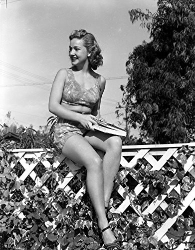 Bonita Granville on a Midriff and sitting on a Fence Photo Print  8 x 10
