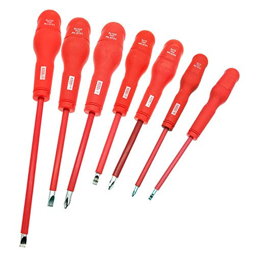BQKKWIN 7-Piece 1000v Insulated Screwdriver Set  Magnetic Tip Electrician screwdriver Set  Insulated Screwdriver Set   7 pieces