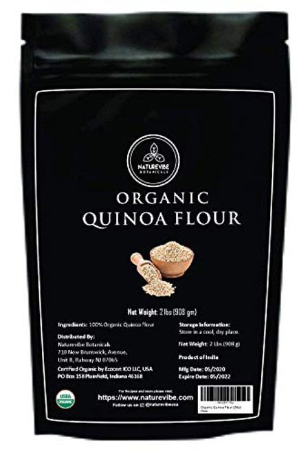 Naturevibe Botanicals Organic Quinoa Flour 2lbs Non-GMO and Gluten Free Protein Rich packaging may vary Naturevibe Botanicals Organic Quinoa Flour 2lbs Non-GMO and Gluten Free Protein Rich packaging may vary
