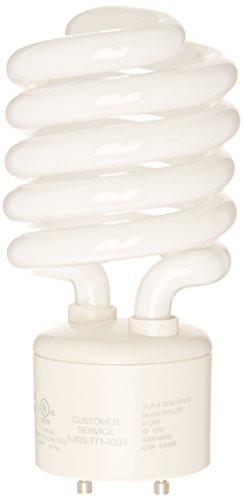 TCP CFL Spring Lamp - 150 Watt Equivalent  Cool White  4100K  General Purpose Spiral Light Bulb - GU24 Base