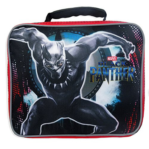 Marvel Black Panther Lunch Box - Marvel Black Panther Cordura School Lunch Kit  Red