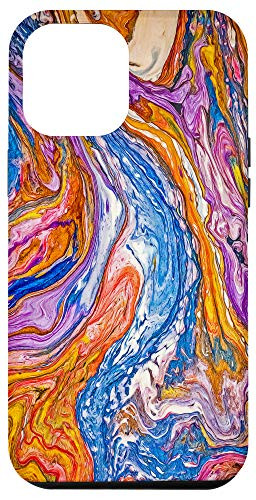 iPhone 12 Pro Max Colorful Paint Swirl  Artistic and Abstract Design Case