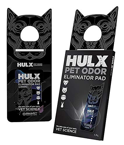 HULX Pet Odor Eliminator and Self Cleaning Pad  Dogs Cats Urine Smell Remover  Pet Deodorizer  Urine Stink Eliminator Pets  All Animal Odor Absorber Nature Fresh Odor Eliminator  Black