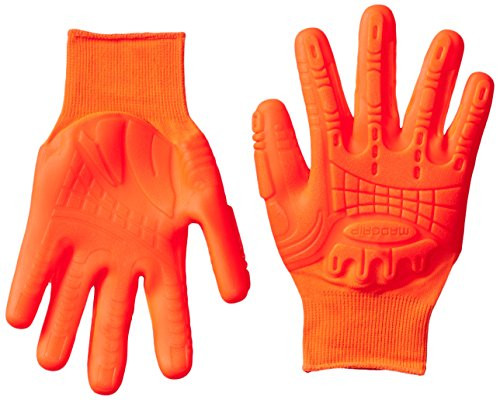 Mad Grip F50 Thunderdome Impact Gloves  Large  High Vis Orange