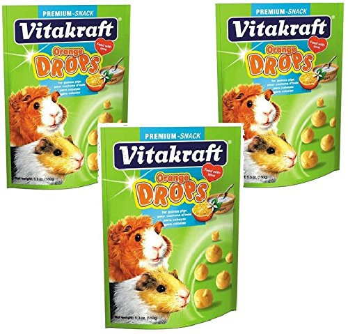 Vitakraft Guinea Pig Orange Drops Treat 5.3oz Each - 3 Pack Vitakraft Guinea Pig Orange Drops Treat 5.3oz Each - 3 Pack