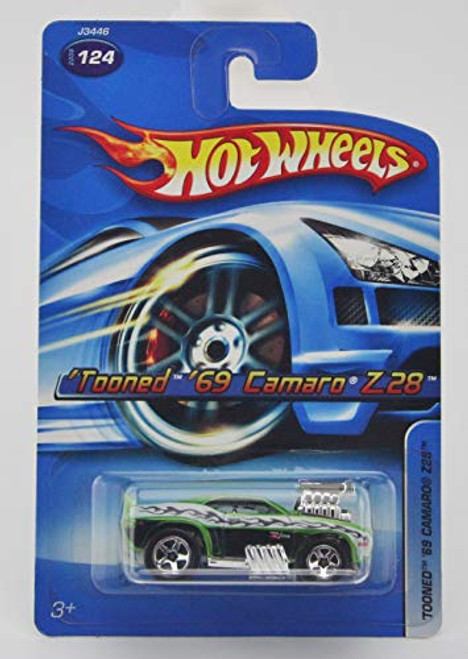 Hot Wheels Compatible Tooned '69 Camaro Z28 Green 124 1 64 Scale Collectible Die Cast Model Car