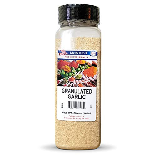 Fine Garlic Granulated  20 oz   Minced  and  Dried Garlic Granulated Seasoning Mix ¬ Made In USA  Preservative Free Herbs  Spices  and  Seasonings