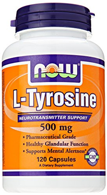 NOW L-Tyrosine 500 mg 120 Capsules