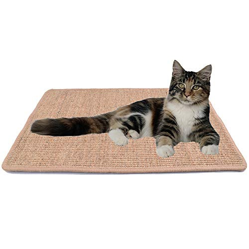 Cat Scratch Pad  Natural Sisal Cat Scratcher Mat Kitty Scratching Post Anti-Slip Cats Sleeping Carpet for Grinding Claws Protect Furniture