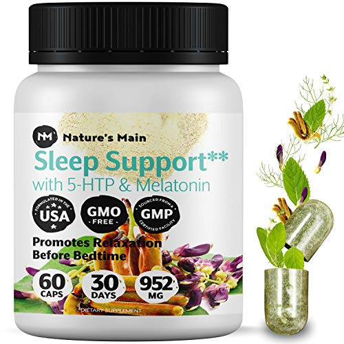 Sleep Aids for Adults Extra Strength ? Sleeping Pills with Melatonin  L-Theanine  5htp 100mg  GABA  and  More for Insomnia  and  Anxiety Relief  Mood Support ? 60 Antidepressant Pills  and  Serotonin Supplement
