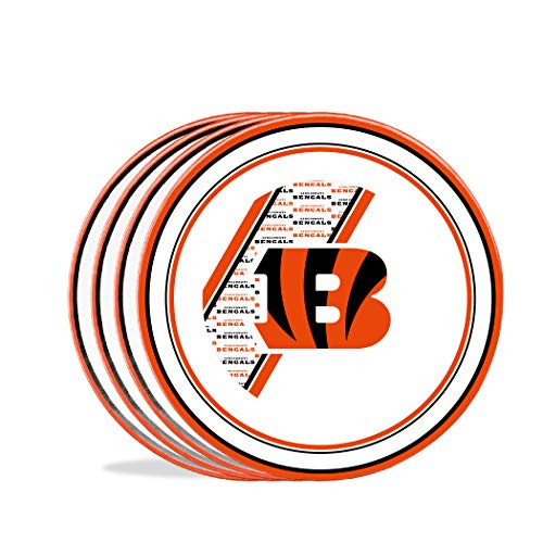 Duck House NFL Cincinnati Bengals 10" Melamine Plastic Dinner Party Plates  Set of 4