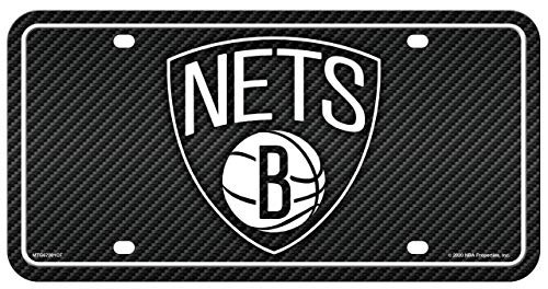 Rico Industries Inc. Brooklyn Nets Carbon Fiber Design Metal Auto Tag License Plate Rico Industries Inc. Brooklyn Nets Carbon Fiber Design Metal Auto Tag License Plate