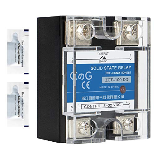 CG Solid State Relay SSR-100DD DC to DC Input 3-32VDC To Output 5-240VDC 100A Single Phase Plastic Cover