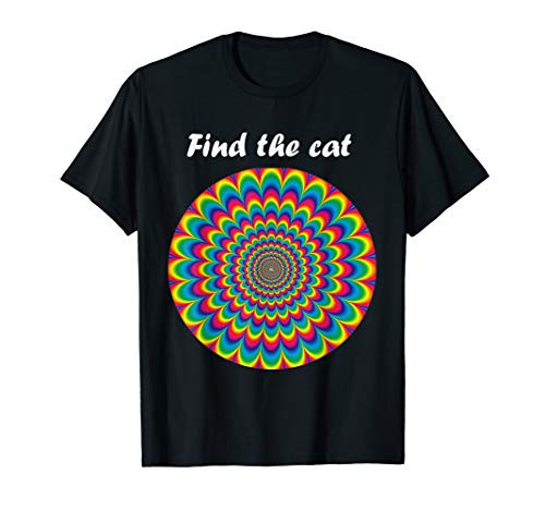 Optical illusion Find the cat T-shirt