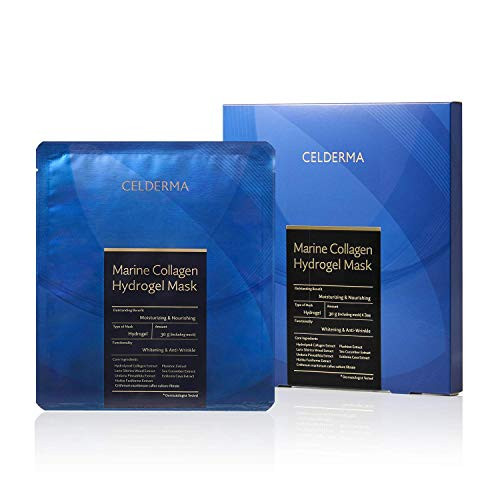 CELDERMA Marine Collagen Hydrogel Mask  3pcs  Anti-aging  Nourishing  Intensive-hydration