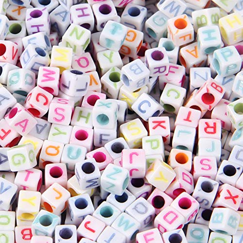 Kbraveo 1500Pcs 6x6mm Alphabet Letter A-Z Cube Beads,Acrylic Alphabet Cube Beads for Jewelry Making,Bracelets,Necklace Making Kbraveo 1500Pcs 6x6mm Alphabet Letter A-Z Cube Beads,Acrylic Alphabet Cube Beads for Jewelry Making,Bracelets,Necklace Making