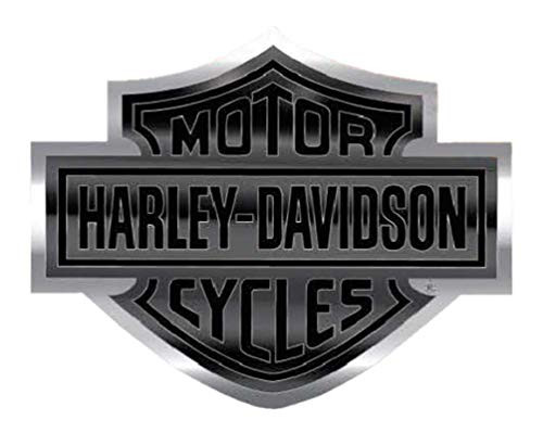 Harley-Davidson Bar  and  Shield Logo Bendable Aluminum Decal  Black Silver CG41713