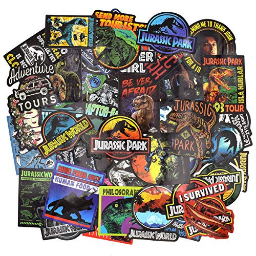 Jurassic Park 75pcs Sticker Pack, Vinyl Stickers Decals for Graffiti Laptop Vinyl Guitar Bumper Luggage Hemlet Skateboard Car Bicycle Motorcycle Waterproof Jurassic Park 75pcs Sticker Pack, Vinyl Stickers Decals for Graffiti Laptop Vinyl Guitar Bumper Luggage Hemlet Skateboard Car Bicycle Motorcycle Waterproof