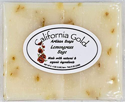 Natural and Organic Lemongrass Sage Bar Soap 2-4 oz. bars Natural and Organic Lemongrass Sage Bar Soap 2-4 oz. bars