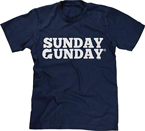 Sunday Gunday Mens T-Shirt  2XL  Navy Blue