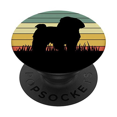 Maltese Maltipoo Dog Doggie Pup Puppy Dog Mom Orange Black PopSockets PopGrip  Swappable Grip for Phones  and  Tablets