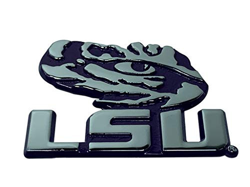 LSU Auto Emblem  Tiger Eye  purple trim