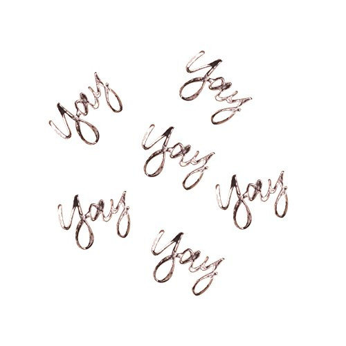 Ginger Ray Foiled Yay Birthday Party Table Confetti, Rose Gold